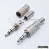 ปลั๊ก TR 3.5 มิลลิเมตร แบบเหล็ก สีเงิน (2 ขีด)