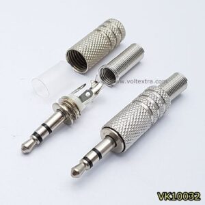 ปลั๊ก TR 3.5 มิลลิเมตร แบบเหล็ก สีเงิน (2 ขีด)