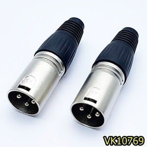 ปลั๊ก XLR เหล็ก ท้ายพลาสติก