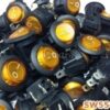 สวิทช์มีไฟ 12 V 3ขา กลม สีส้ม