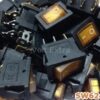 สวิทช์มีไฟ 12 V 3ขา เหลี่ยมเล็ก สีส้ม