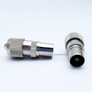 ปลั๊ก TV เหล็ก แบบตรง (ตัวผู้)